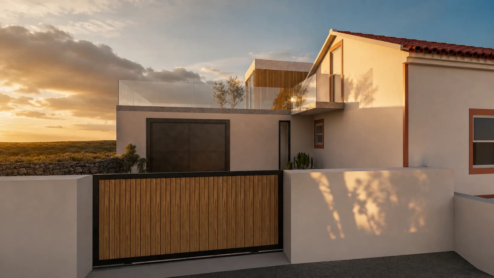 Casa do Facho: Uma intervenção que recupera a identidade original da construção mariense, reinterpretando-a através de uma linguagem contemporânea. O projeto devolve os elementos originais da casa, desde os socos em cor de almagre à fachada branca, combinando-os com materiais naturais, linhas depuradas e uma relação fluida entre o interior e o exterior.